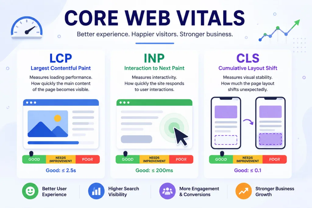 three core web vitals